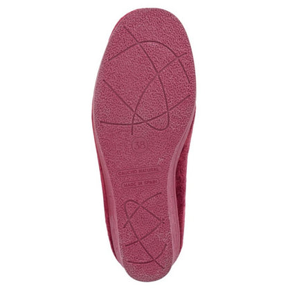 Burgundy-Ocelot - Back - Sleepers Womens-Ladies Dawn Slippers