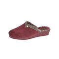 Burgundy - Back - Sleepers Womens-Ladies Jackie Slippers