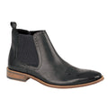 Black - Front - Roamers Mens Leather Ankle Boots