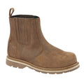 Dark Brown - Front - Grafters Mens Safety Leather Dealer Boots