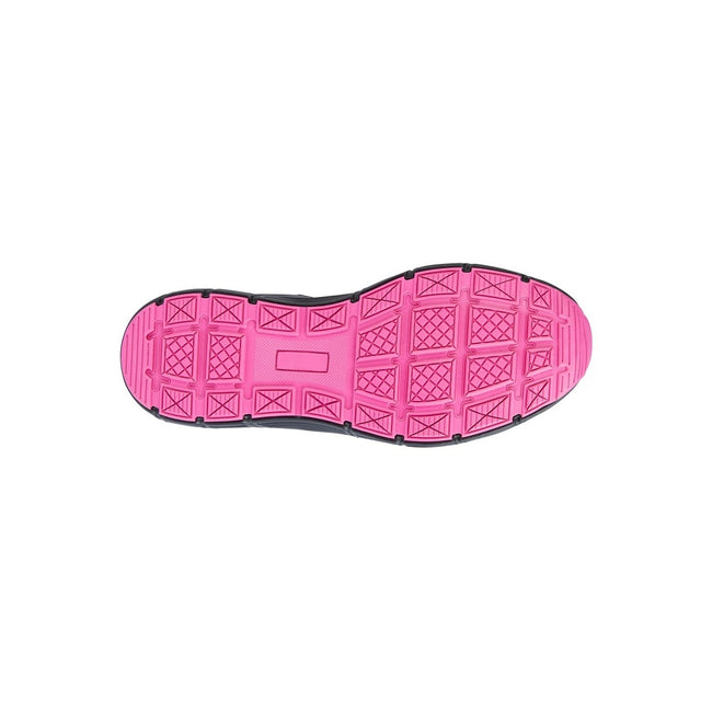 Black-Hot Pink - Back - Grafters Womens-Ladies Safety Trainers