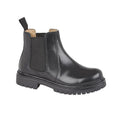 Black - Front - Roamers Boys Space Leather Ankle Boots