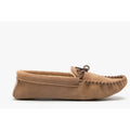 Taupe - Back - Mokkers Mens Jake Suede Moccasin Slippers
