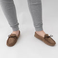 Taupe - Pack Shot - Mokkers Mens Jake Suede Moccasin Slippers