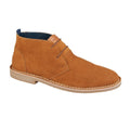 Tan - Front - Roamers Mens Suede Desert Boots