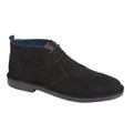 Black - Front - Roamers Mens Suede Desert Boots