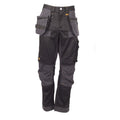 Black-Grey - Front - Dewalt Mens Harrison Stretch Multi Pocket Work Trousers