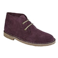 Denim Blue - Close up - Roamers Womens-Ladies Real Suede Unlined Desert Boots