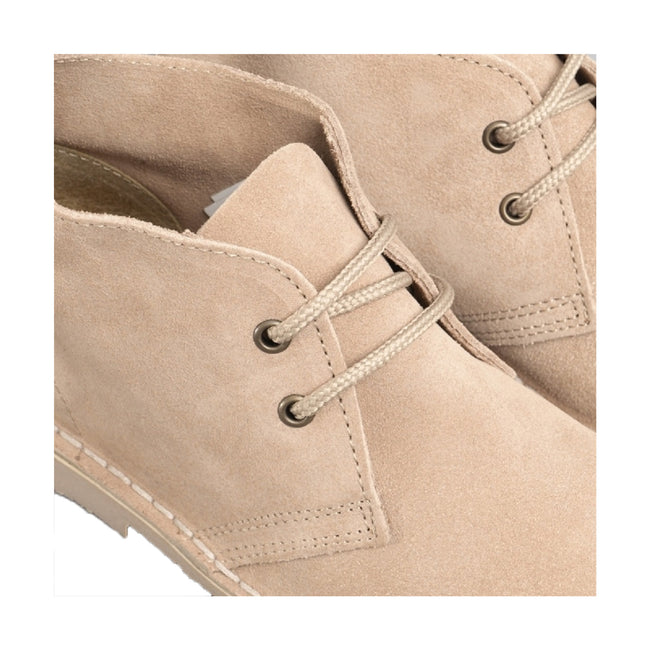 Light Taupe - Lifestyle - Roamers Womens-Ladies Real Suede Unlined Desert Boots