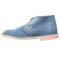 Denim Blue - Back - Roamers Womens-Ladies Real Suede Unlined Desert Boots