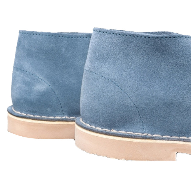Denim Blue - Lifestyle - Roamers Womens-Ladies Real Suede Unlined Desert Boots