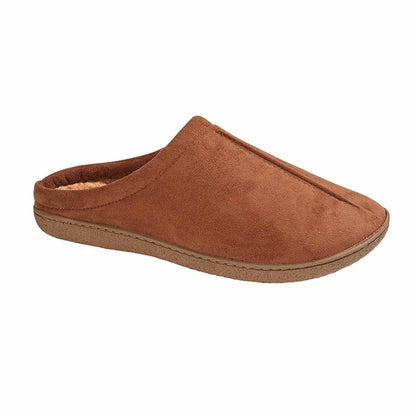 Tan - Back - Zedzzz Mens Alex Slippers