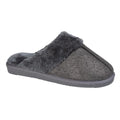 Black - Front - Sleepers Womens-Ladies Juliet Sparkle Slippers