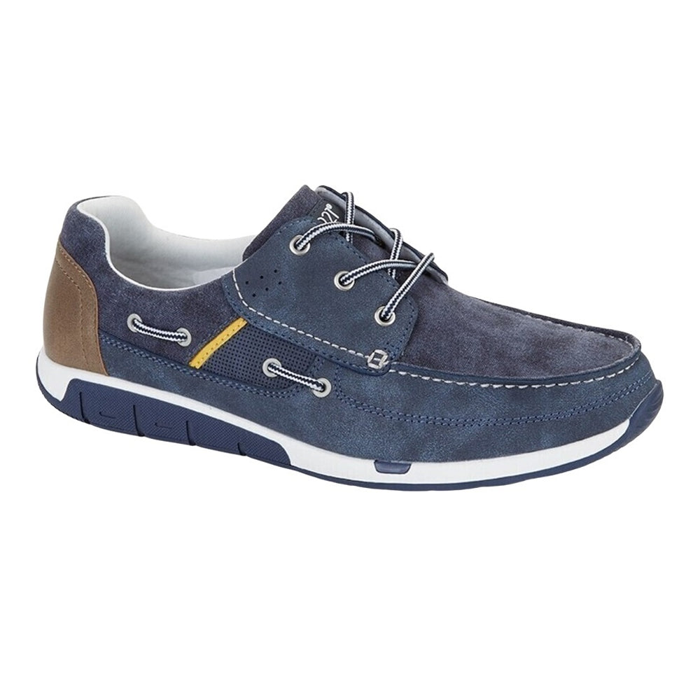 Navy - Front - R21 Mens Boat Shoes