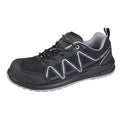Black-Grey - Front - Grafters Mens Safety Trainers
