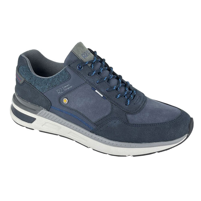 Navy Blue - Front - R21 Mens Two Tone Trainers