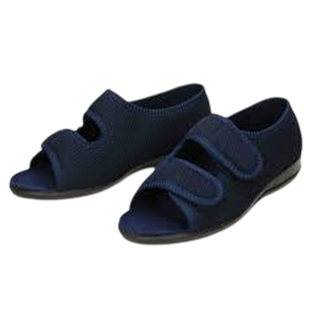 Navy Blue - Side - Sleepers Womens-Ladies Betty Extra Wide Slippers