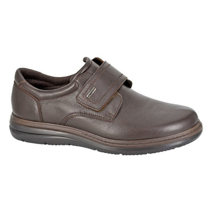 Brown - Front - IMAC Mens Leather Extra Wide Casual Shoes