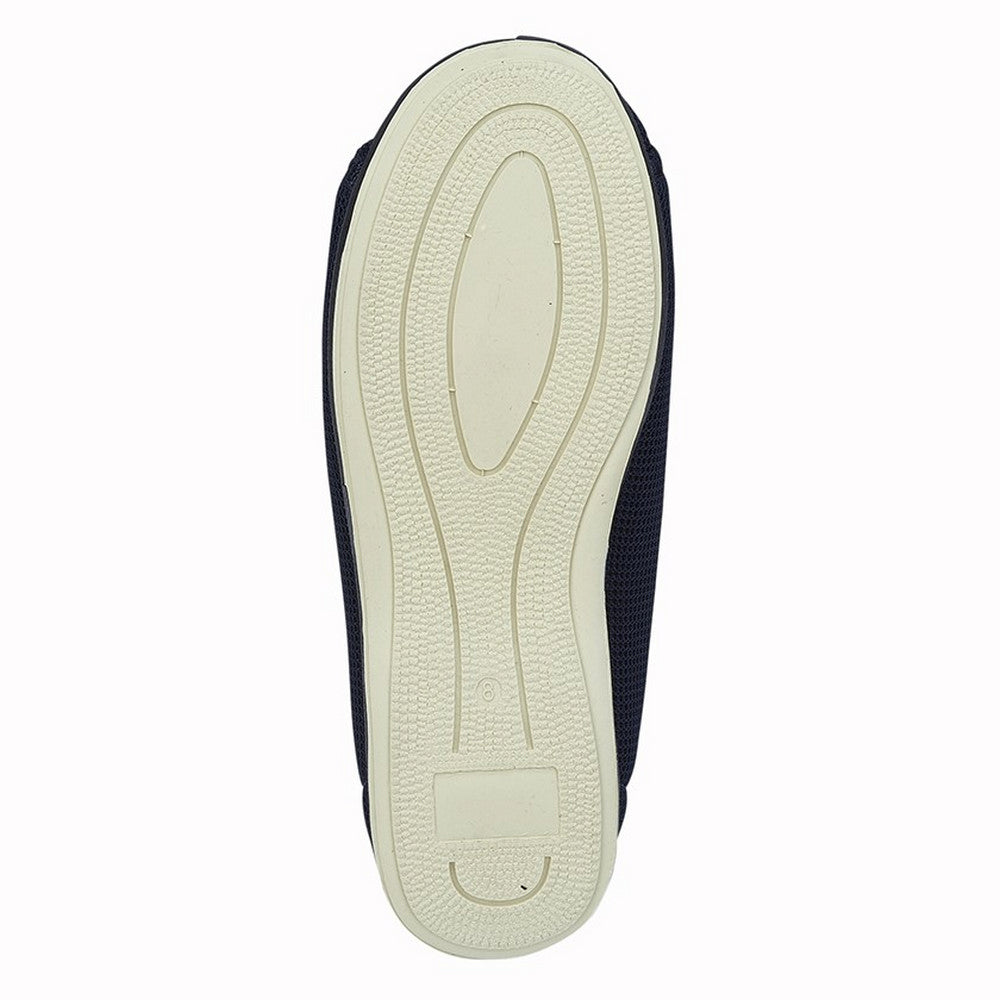 Navy Blue - Side - Sleepers Unisex Adult Terry Extra Wide Slippers