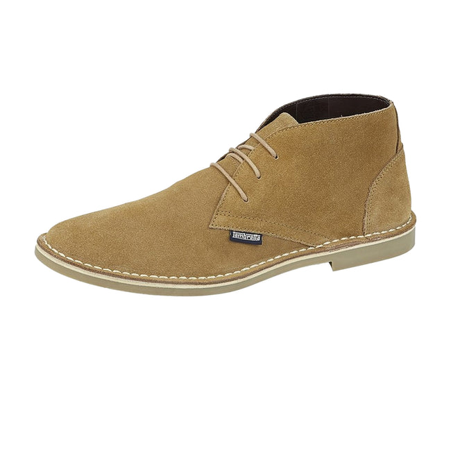 Sand - Front - Lambretta Mens Chiswick Suede Desert Boots