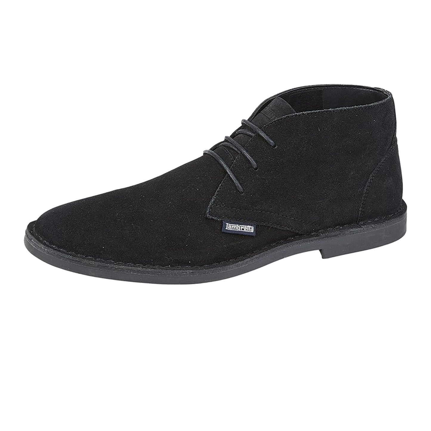 Black - Front - Lambretta Mens Chiswick Suede Desert Boots