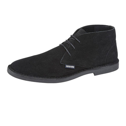 Black - Front - Lambretta Mens Chiswick Suede Desert Boots