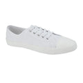White - Front - Dek Mens Latha Plimsolls