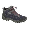 Navy - Front - IMAC Womens-Ladies Suede Walking Boots