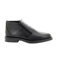 Black - Back - Roamers Mens Twin Zip Thermal Lined Boots