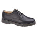 Black - Front - Grafters Mens Waxy Leather Formal Shoes