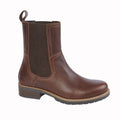 Dark Brown - Front - Woodland Womens-Ladies Leather Ankle Boots