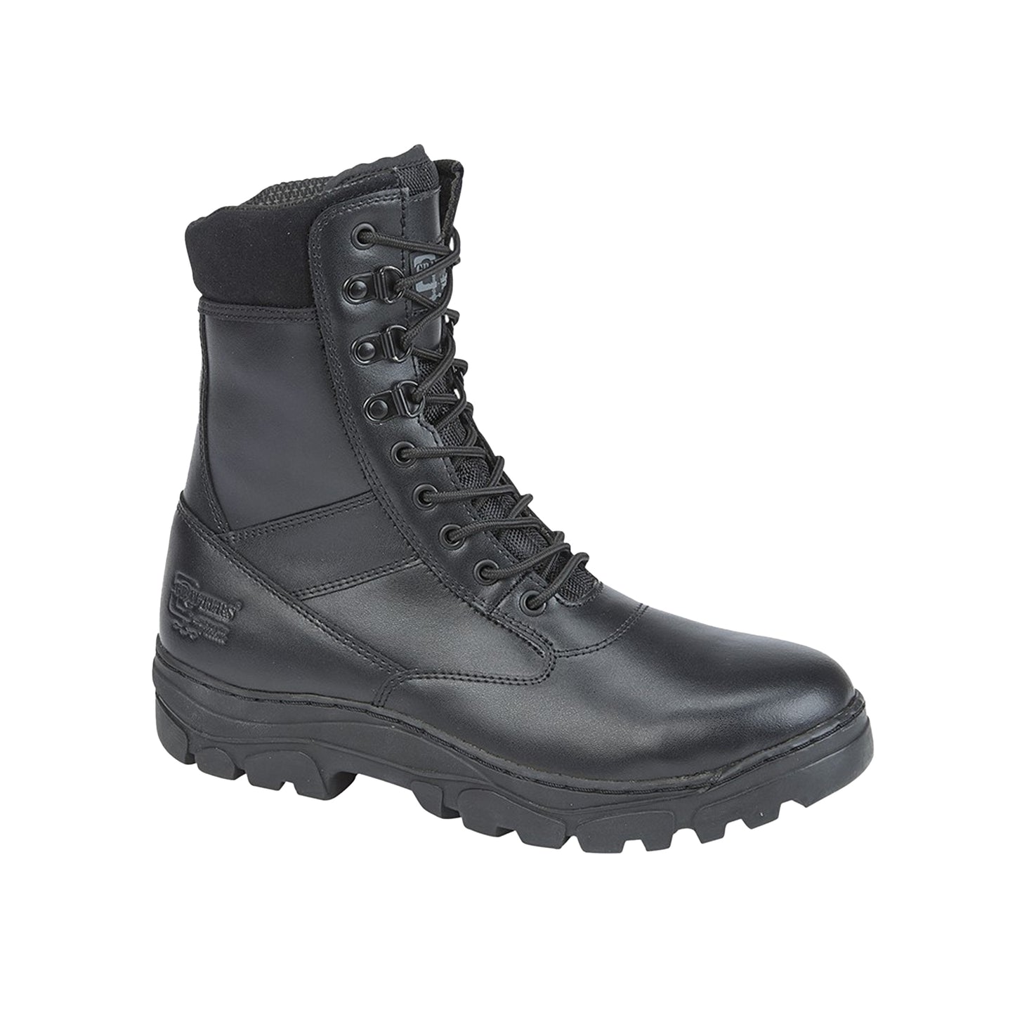 Black - Front - Grafters Mens Maverick Leather Combat Boots
