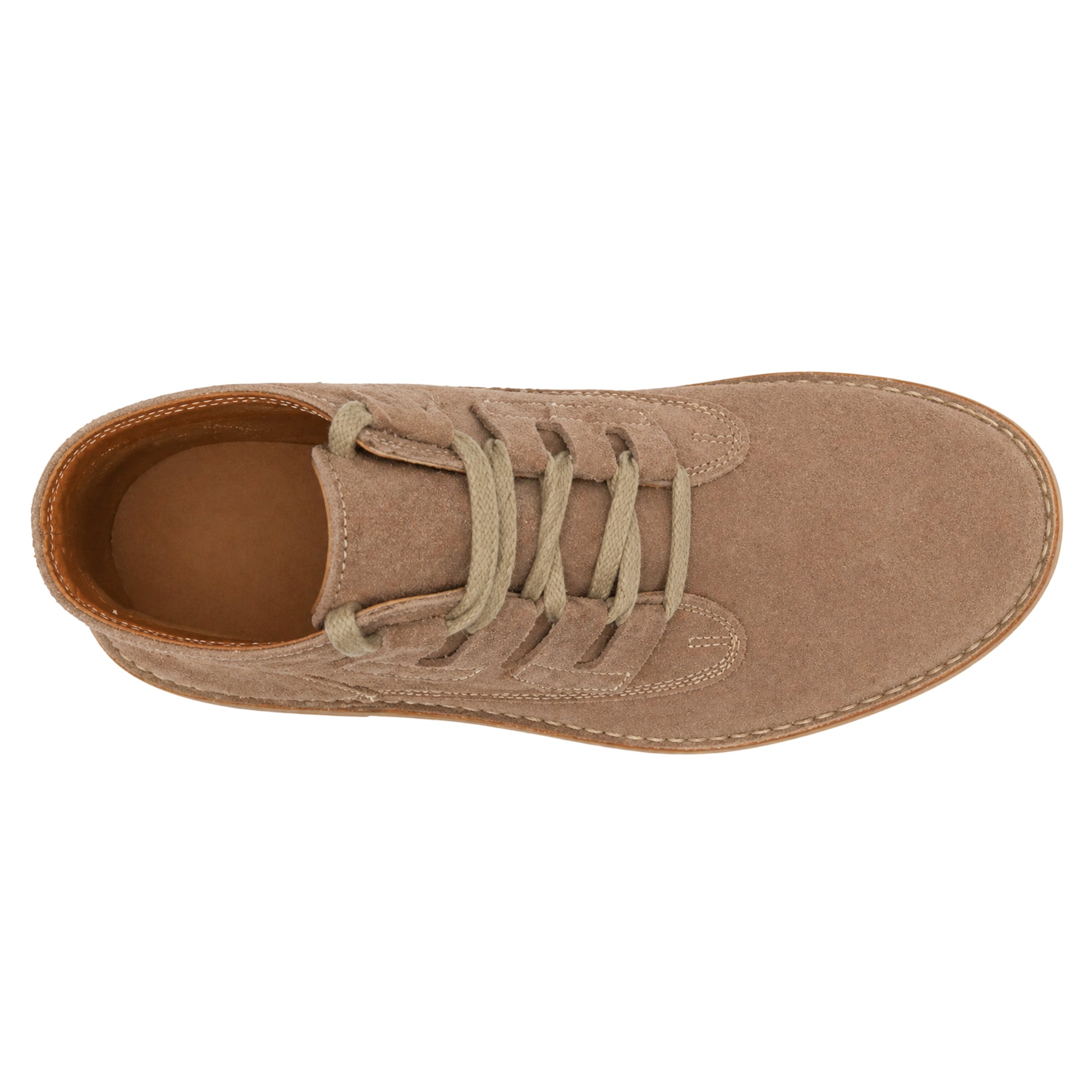Dark Taupe - Lifestyle - Roamers Mens Ghillie Tie Real Suede Desert Boots