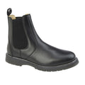 Black - Front - Grafters Mens Leather Chelsea Boots