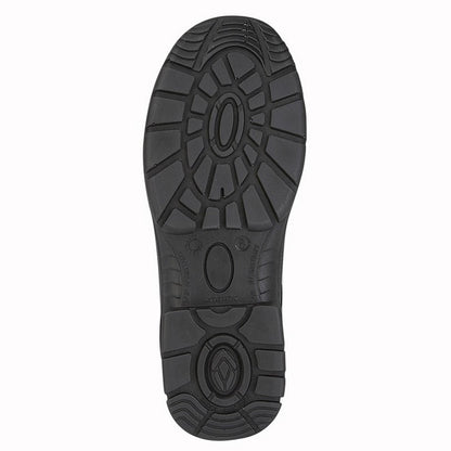 Black - Back - Grafters Mens Leather Safety Shoes