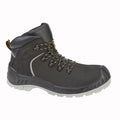 Black - Front - Grafters Mens Nubuck Safety Boots