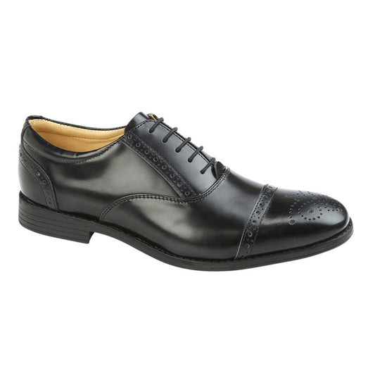 Black - Front - Tredflex Unisex Adult Leather Brogues