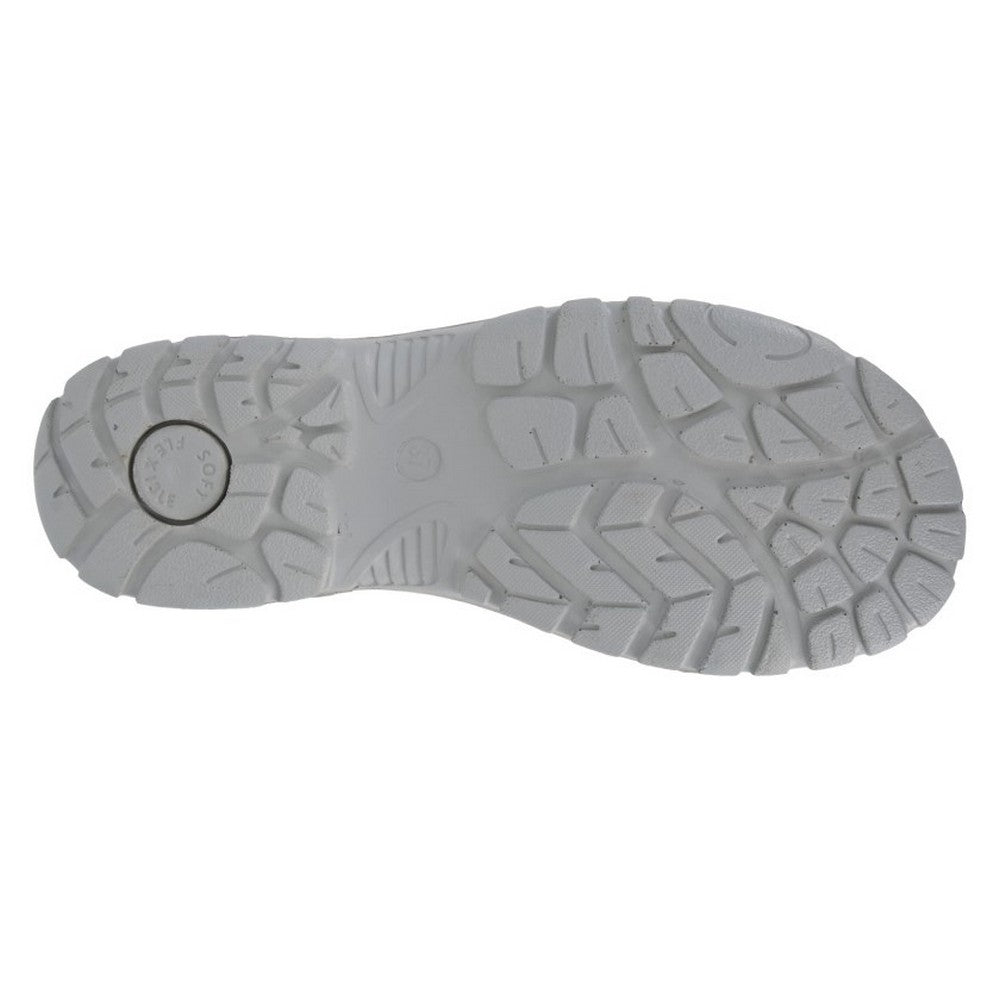 White - Front - Mod Comfys Womens-Ladies Leather Sports Sandals