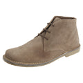 Sand - Back - Roamers Mens Real Suede Fulfit Desert Boots