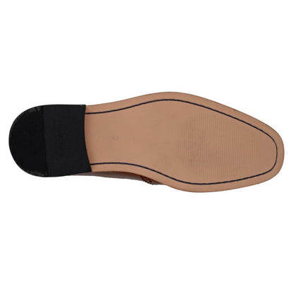 Tan - Back - Roamers Mens Leather Double Monk Strap Brogues