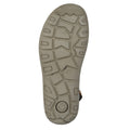 Brown - Back - Roamers Mens Triple Strap Leather Touch Fastening Sports Sandals