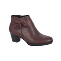 Burgundy - Front - Cipriata Womens-Ladies Magdalena PU Ankle Boots