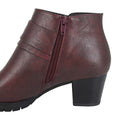 Burgundy - Side - Cipriata Womens-Ladies Magdalena PU Ankle Boots