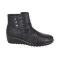 Black - Front - Boulevard Womens-Ladies Zip Ankle Boots