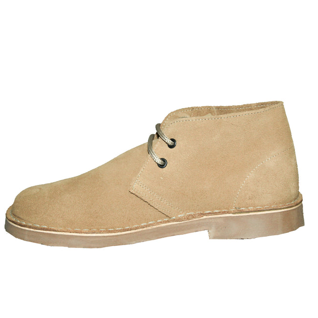 Camel - Lifestyle - Roamers Womens-Ladies Real Suede Round Toe Unlined Desert Boots