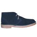 Navy - Side - Roamers Womens-Ladies Real Suede Round Toe Unlined Desert Boots