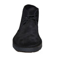 Black - Back - Roamers Mens Real Suede Round Toe Unlined Desert Boots