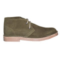 Khaki - Back - Roamers Mens Real Suede Round Toe Unlined Desert Boots