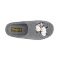 Grey - Back - Sleepers Womens-Ladies Suzie Sheep Memory Foam Slippers
