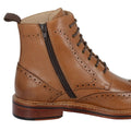 Tan - Side - Woodland Mens Leather Ankle Boots